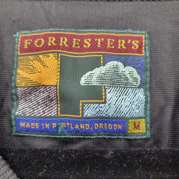 VTG Forrester's Mens M 90's Y2K Abstract V-Neck Pullover Windbreaker Jacket - Picture 8 of 8